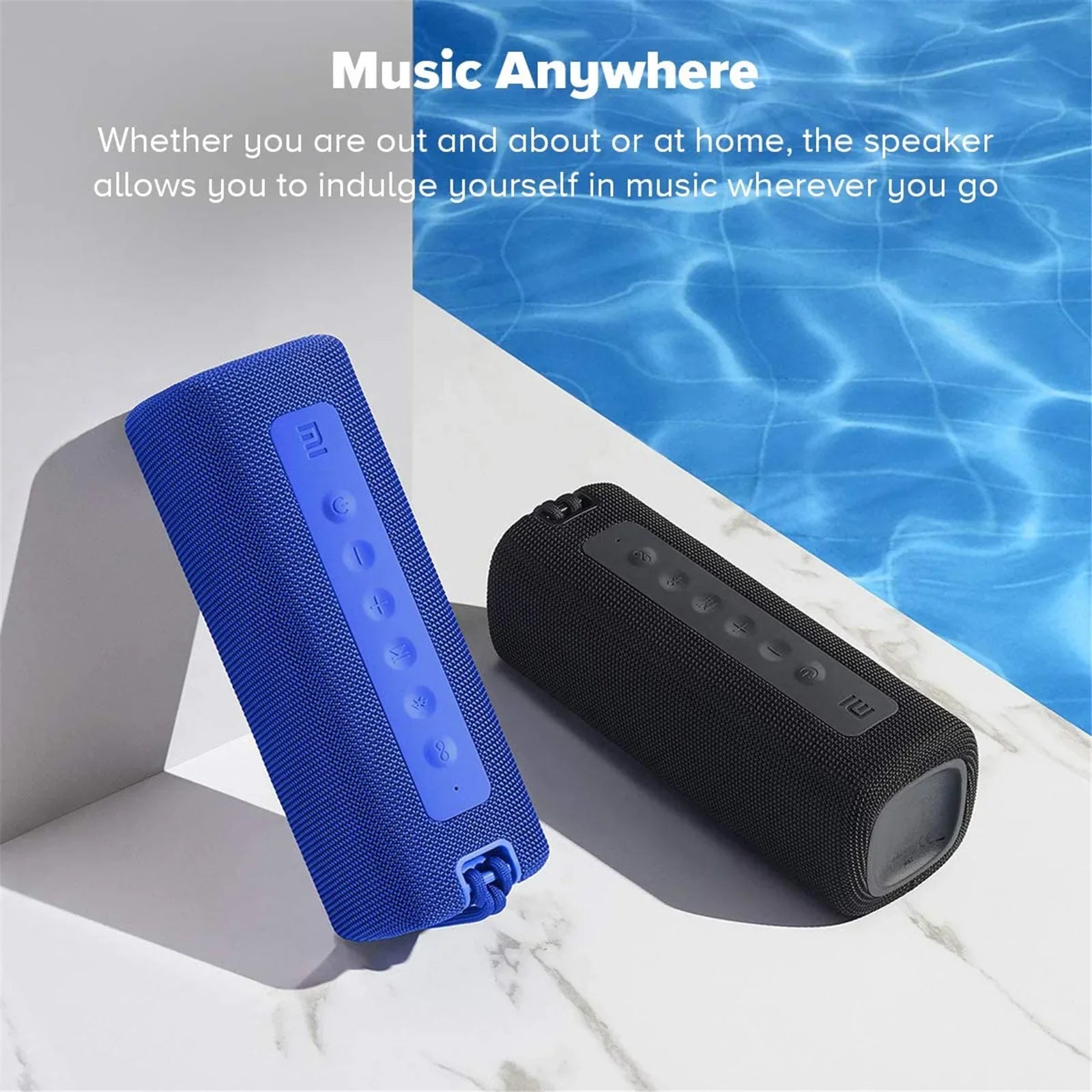 Mi Portable Bluetooth Speaker 16W GL - Black - Tashqila Mi Portable Bluetooth Speaker 16W GL - Black - Tashqila